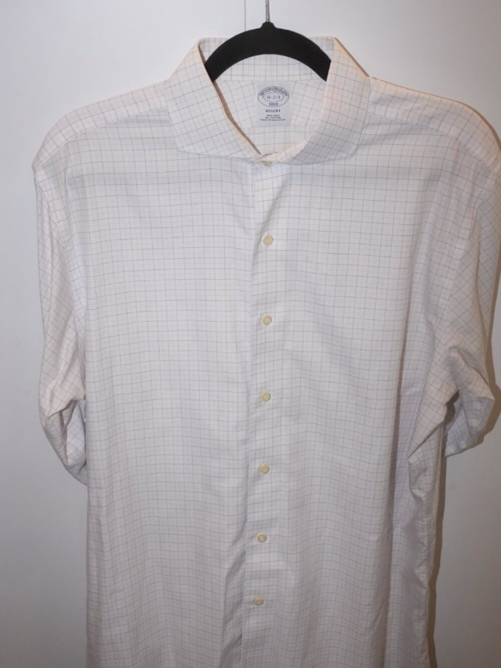 Brooks Brothers Regent Non-Iron Dress Shirt Tattersall 16-2/3